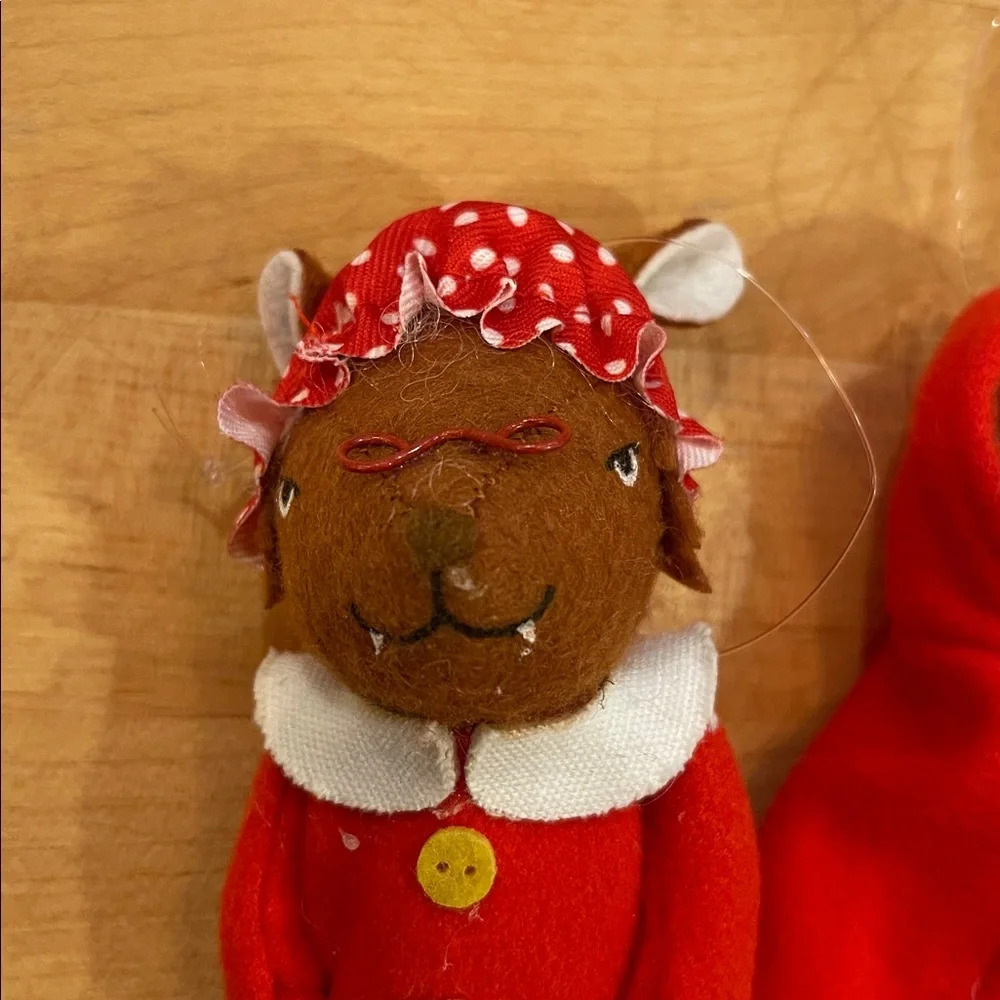 Set of Little Red Riding Hood 6” Target Ornaments -Soft Felt